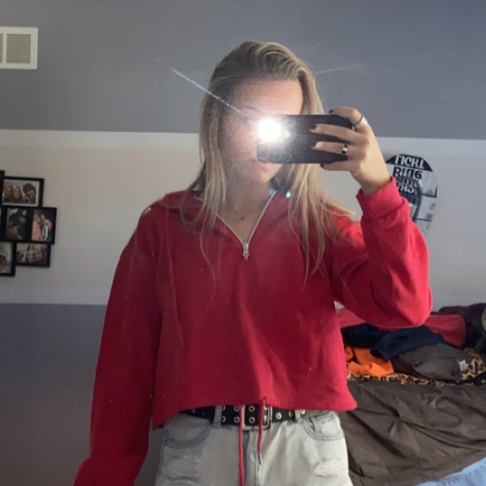 Forever 21 Cropped Quarter-Zip